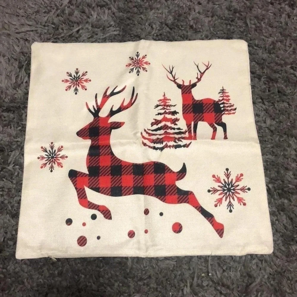 Bundle of 4 Holiday xmas pillow cover 17 X 17 inch
